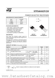 STPS4045C datasheet pdf ST Microelectronics