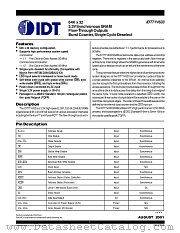 IDT71V633S11PF datasheet pdf IDT