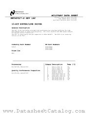 54F827SDMQB datasheet pdf National Semiconductor