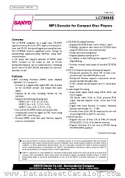 LC78684E datasheet pdf SANYO