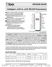 SP3223EEA/TR datasheet pdf Sipex Corporation