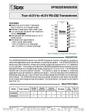 SP3232EBEY/TR datasheet pdf Sipex Corporation