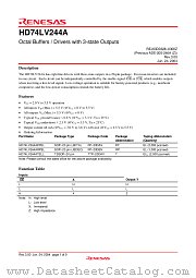 HD74LV244A datasheet pdf Renesas