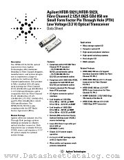 HFBR-5921L datasheet pdf Agilent (Hewlett-Packard)