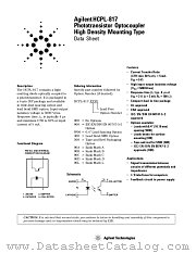 HCPL-817 datasheet pdf Agilent (Hewlett-Packard)
