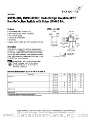 AS196-307 datasheet pdf Skyworks Solutions