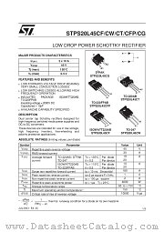 STPS20L45C datasheet pdf ST Microelectronics