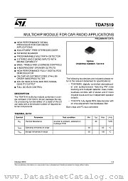 TDA7519TR datasheet pdf ST Microelectronics