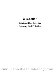 W86L387D datasheet pdf Winbond Electronics