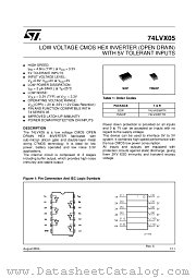74LVX05 datasheet pdf ST Microelectronics