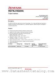 HD74LV2G04A datasheet pdf Renesas