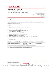 HD74LV1G14A datasheet pdf Renesas
