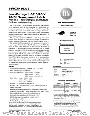 74VCXH16373 datasheet pdf ON Semiconductor