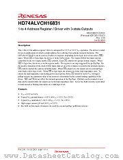 HD74ALVCH16831 datasheet pdf Renesas