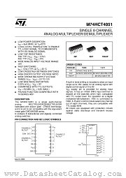 M74HCT4051B1R datasheet pdf ST Microelectronics