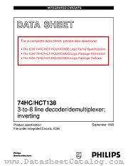 74HC138D datasheet pdf Philips