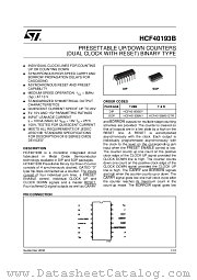 HCF40193 datasheet pdf ST Microelectronics