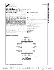 LM4961LQX datasheet pdf National Semiconductor