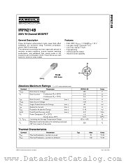 IRFN214BTA_FP001 datasheet pdf Fairchild Semiconductor