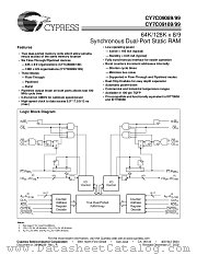 CY7C09189-9AC datasheet pdf Cypress