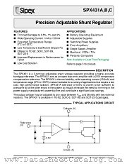 SPX431AS/TR datasheet pdf Sipex Corporation