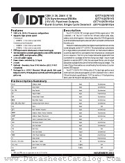 IDT71V25781S183BGI datasheet pdf IDT