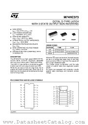 M74HC373 datasheet pdf ST Microelectronics