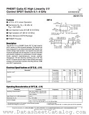 AS191-73 datasheet pdf Skyworks Solutions