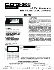 HB04U15D12Q datasheet pdf C&D Technologies
