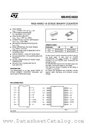 M54HC4020K datasheet pdf ST Microelectronics