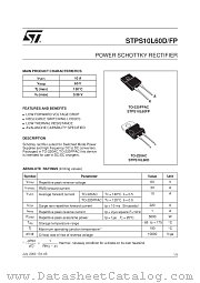 STPS10L60 datasheet pdf ST Microelectronics