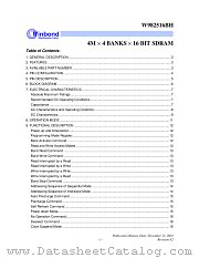 W982516BH-75I datasheet pdf Winbond Electronics