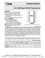 SP3232EUCN-L datasheet pdf Sipex Corporation