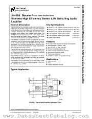 LM4666SDBD datasheet pdf National Semiconductor
