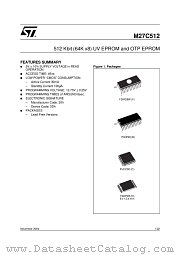 M27C512-45XF1 datasheet pdf ST Microelectronics