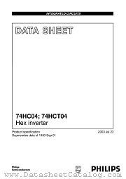 74HCT04BQ datasheet pdf Philips