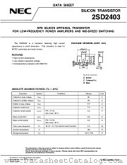 2SD2403 datasheet pdf NEC