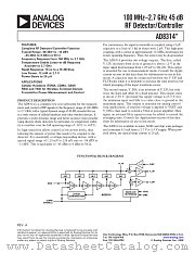 AD8314ACPZ-REEL datasheet pdf Analog Devices