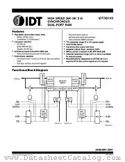 IDT70914S15PF datasheet pdf IDT