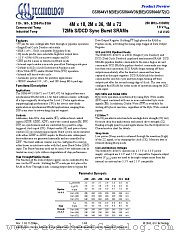 GS8644V18 datasheet pdf GSI Technology