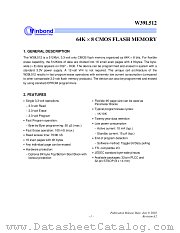 W39L512 datasheet pdf Winbond Electronics