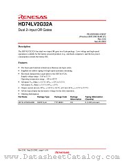 HD74LV2G32A datasheet pdf Renesas