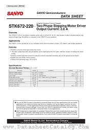 STK672-220 datasheet pdf SANYO