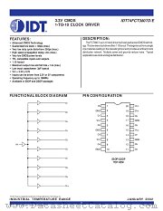 IDT74FCT3807DPYI datasheet pdf IDT