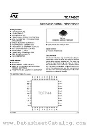 TDA7406 datasheet pdf ST Microelectronics