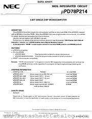 UPD78P214GC-AB8 datasheet pdf NEC