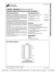 LM4992SDBD datasheet pdf National Semiconductor