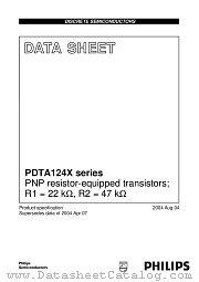 PDTA124XU datasheet pdf Philips