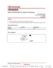 HRU0203A datasheet pdf Renesas