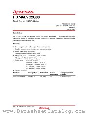 HD74ALVC2G00 datasheet pdf Renesas